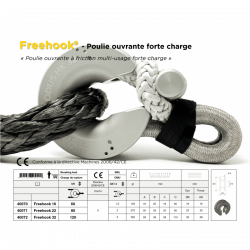 Poulie ouvrante forte charge  | Freehook® HK